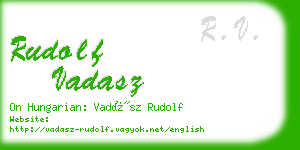 rudolf vadasz business card